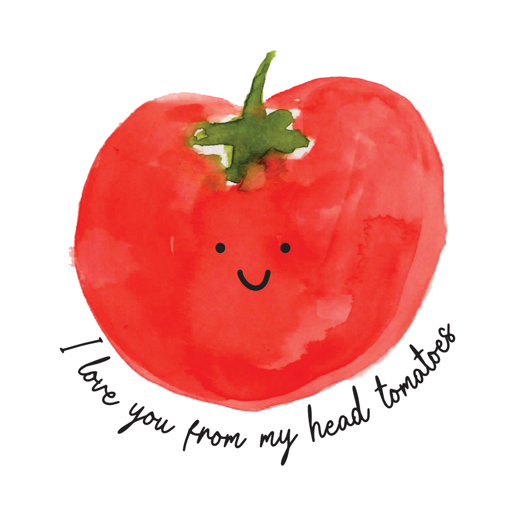 I Love You from My Head Tomatoes Sticker - Freshie & Zero Studio Shop
