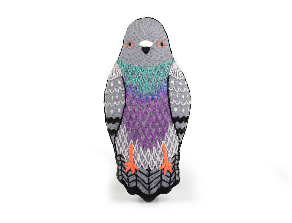 Embroidery Kit, Pigeon | Level 2 - Freshie & Zero Studio Shop