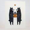 Welcome Baby Bear Letterpress Greeting Card - Freshie & Zero Studio Shop