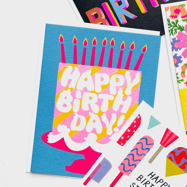 Pink Cake Birthday Card - Freshie & Zero Studio Shop