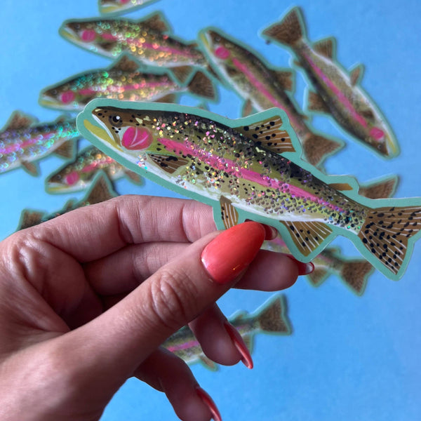 Glitter Fish Sticker - Freshie & Zero Studio Shop