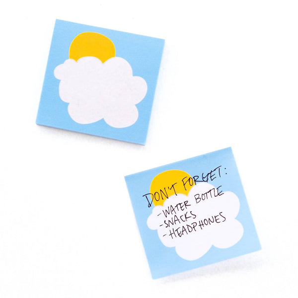 Partly Cloudy Sticky Notes - Freshie & Zero Studio Shop