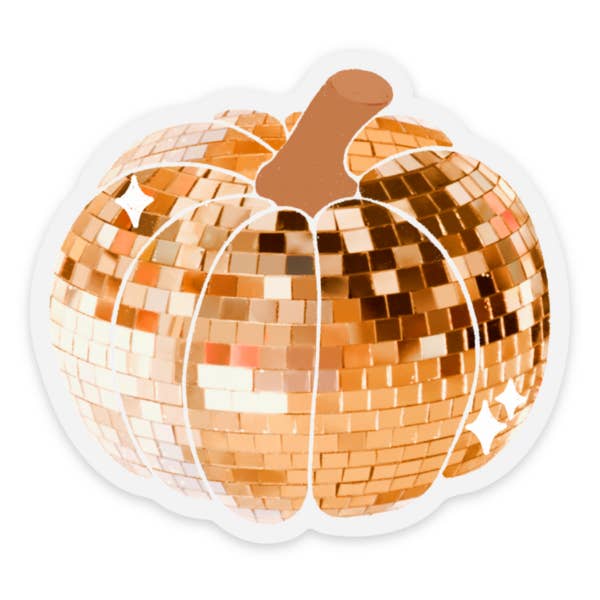 Disco Pumpkin Sticker - Freshie & Zero Studio Shop