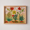 California Poppy art print by El Baker Art, 11x14 poster featuring vibrant orange poppies and artistic floral design