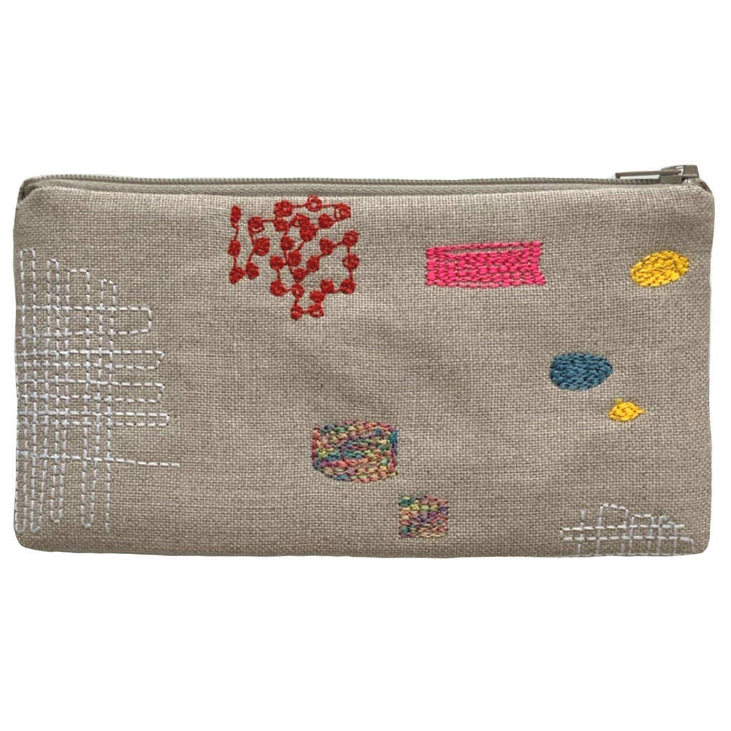 Patches Embroidered Linen Pouch - Freshie & Zero Studio Shop