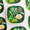 Vinyl sticker from Wild Pencil Studio featuring the "Growing Together" design with colorful, hand-drawn floral elements