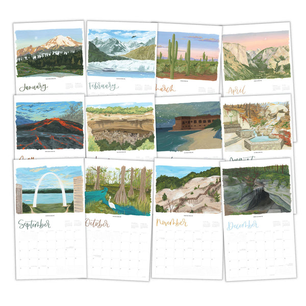 2026 National Parks Wall Calendar - Freshie & Zero Studio Shop
