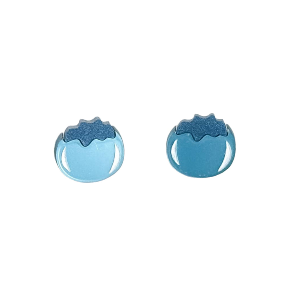 blueberry stud earrings handmade