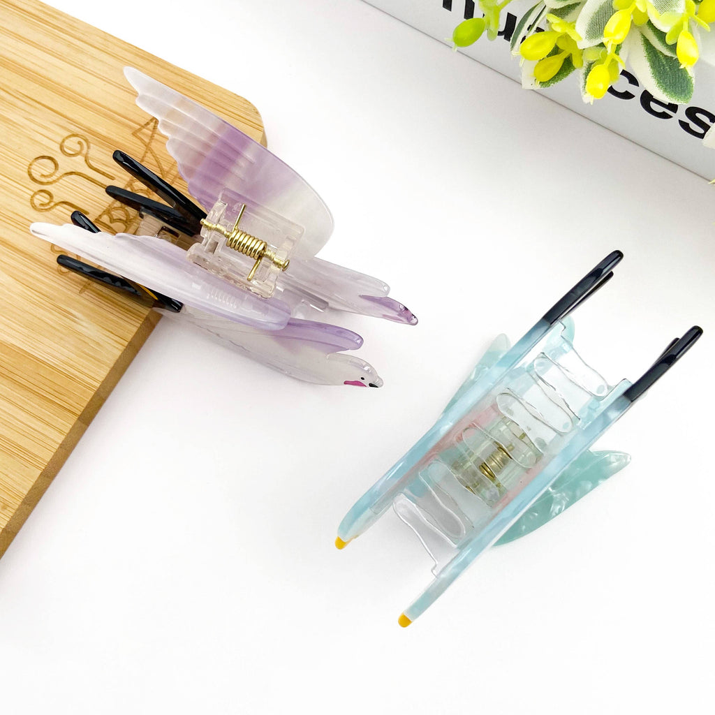 Flying Swallow Claw Clip, Acetate Hair Clip: Blue - Freshie & Zero Studio Shop