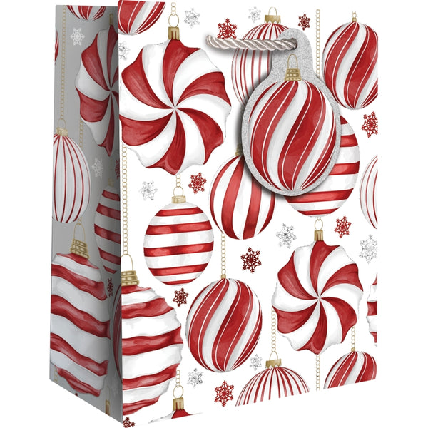 Red and White Ornaments Gift Bag - Freshie & Zero Studio Shop