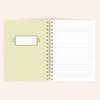 Medium Spiral Notebook: Green Florals - Freshie & Zero Studio Shop