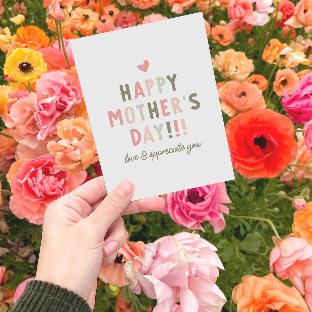 Love & Appreciate You Mom | Mother's Day Card - Freshie & Zero Studio Shop