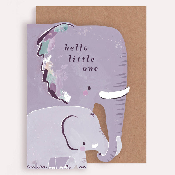 Elephant New Baby Greeting Card - Freshie & Zero Studio Shop
