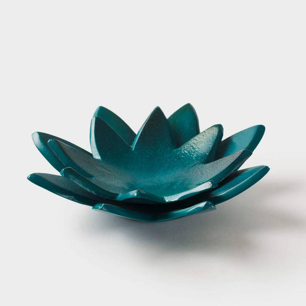 Lotus Flower Teal Green Trinket Bowl - Freshie & Zero Studio Shop