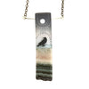 Crow and Moon, Hand Painted Pendant Necklace by Fernworks - Freshie & Zero Studio Shop