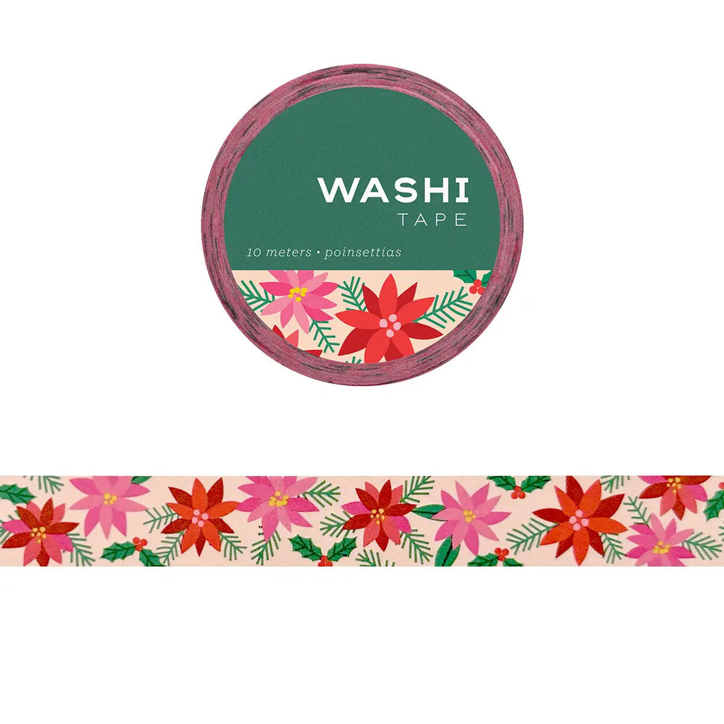 Washi Tape: Poinsettias - Freshie & Zero Studio Shop