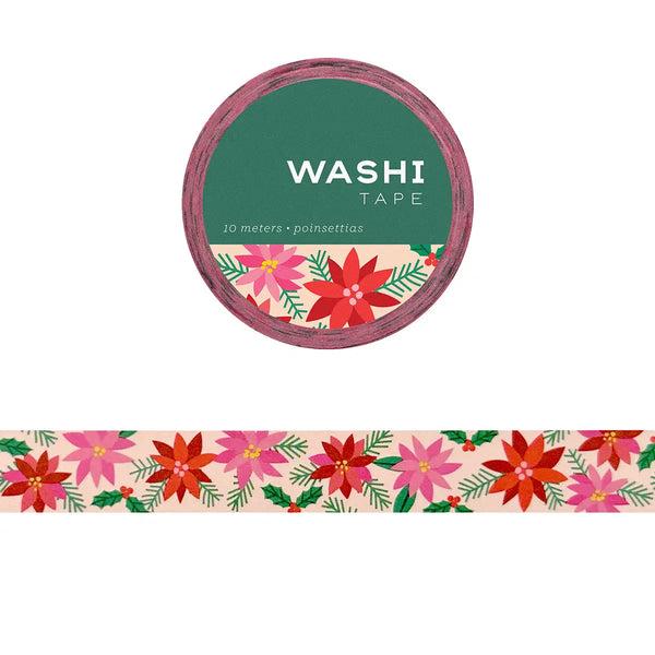 Washi Tape: Poinsettias - Freshie & Zero Studio Shop