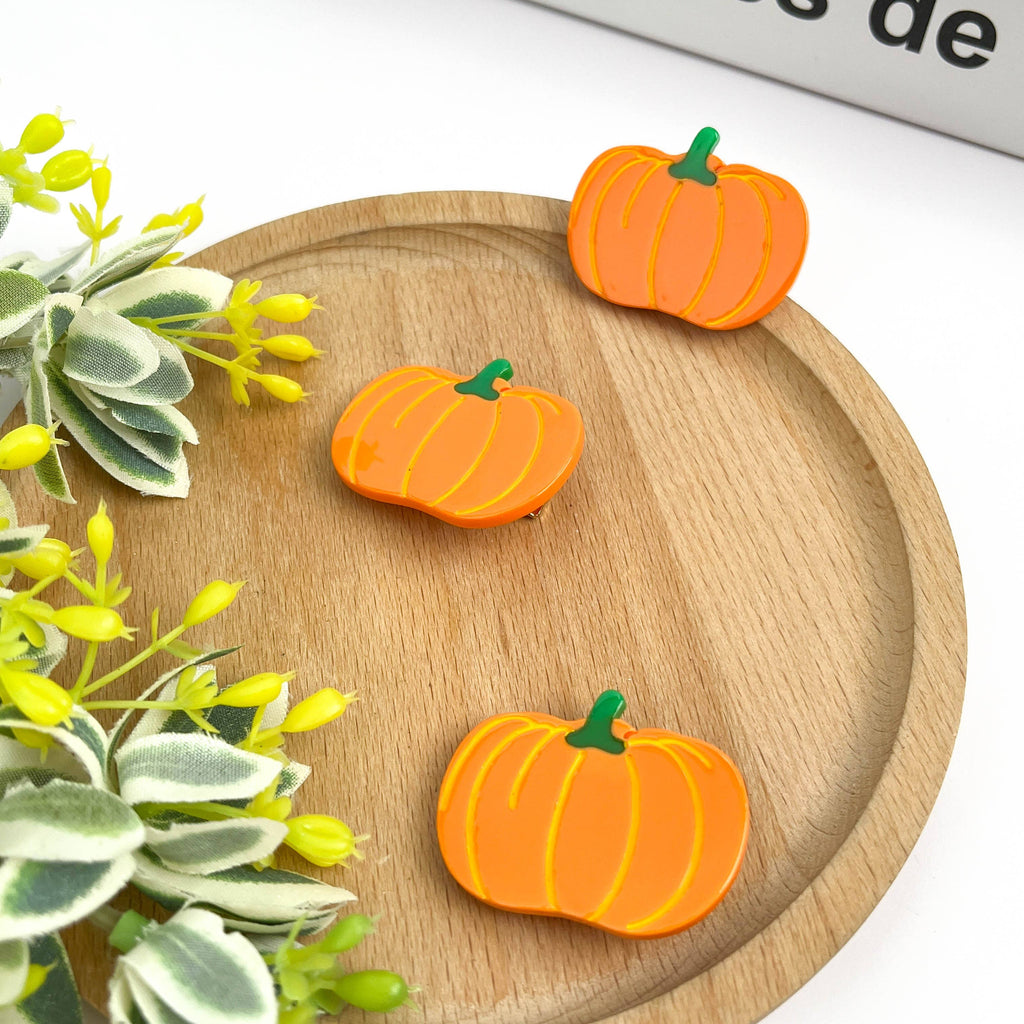 Acetate Pumpkin Hair Clip,Acetate Vegetable Duckbill Clip - Freshie & Zero Studio Shop