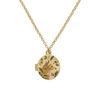 Vintage-style enamel fox locket necklace by Fable England featuring a detailed fox design on a delicate chain.
