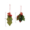 Wool Felt Holly Ornament - Freshie & Zero Studio Shop