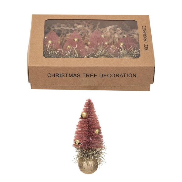 Bottle Brush Tree Ornaments - Set of 4 - Freshie & Zero Studio Shop