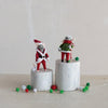 Santa and Elf Wool Mouse Ornaments - Freshie & Zero Studio Shop