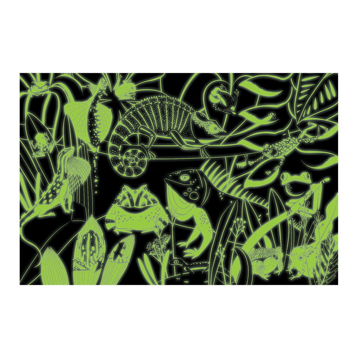 Frogs & Lizards 100 Piece Glow in the Dark Puzzle - Freshie & Zero Studio Shop