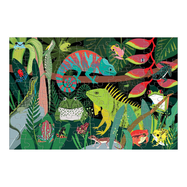 Frogs & Lizards 100 Piece Glow in the Dark Puzzle - Freshie & Zero Studio Shop