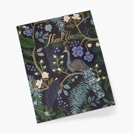 Peacock Thank You Cards | Boxed Set of 8 by Rifle Paper Co - Freshie & Zero Studio Shop