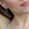You're a Gem Blue Crystals Gold Hoop Earrings - Freshie & Zero Studio Shop