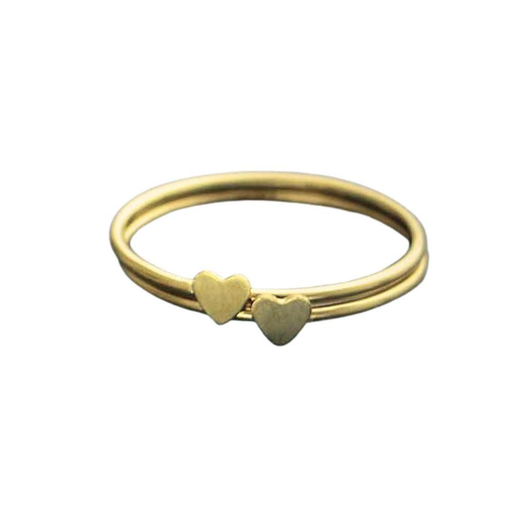 Single Heart Gold Filled Stacking Ring - Freshie & Zero Studio Shop