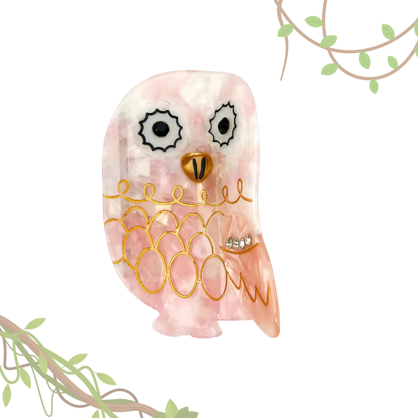 Owl Claw Clip, Large & Mini Hair Clip: White - Freshie & Zero Studio Shop