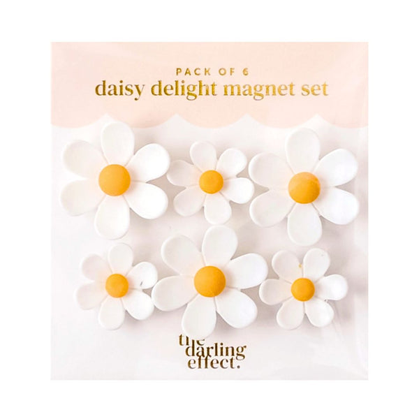 White Daisy Delight Magnet Set - Freshie & Zero Studio Shop