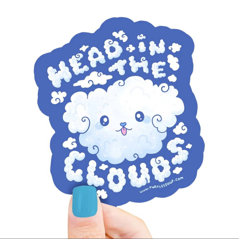 Head in the Clouds Vinyl Sticker - Freshie & Zero Studio Shop