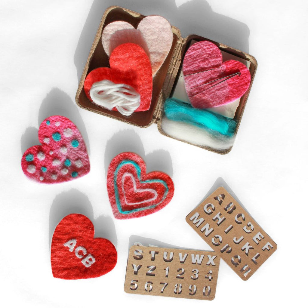Mini Heart Felting Craft Kit - Freshie & Zero Studio Shop