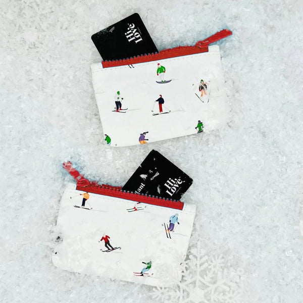 Skiers Water Resistant Card Holder - Freshie & Zero Studio Shop
