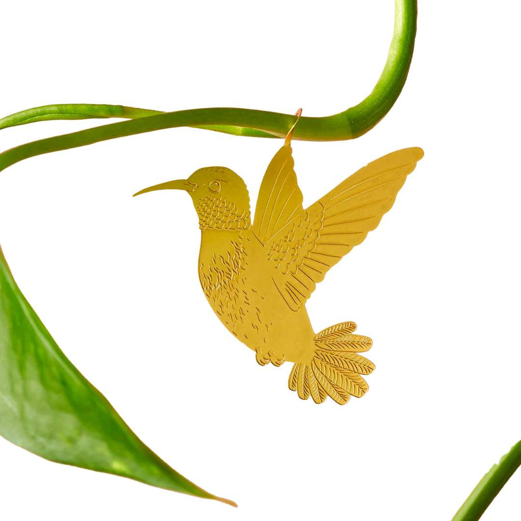 Brass Plant Accessory: Hummingbird - Freshie & Zero Studio Shop