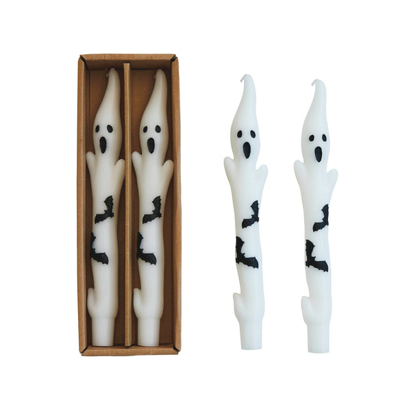 10" Ghost Taper Candles | Set of 2 - Freshie & Zero Studio Shop