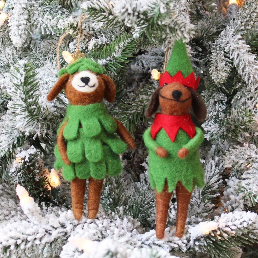 Dog Costume Christmas Ornaments - Freshie & Zero Studio Shop
