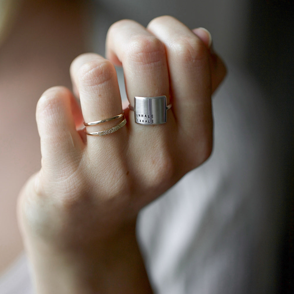 Choose Joy - Handmade Silver Message Ring - Freshie & Zero Studio Shop