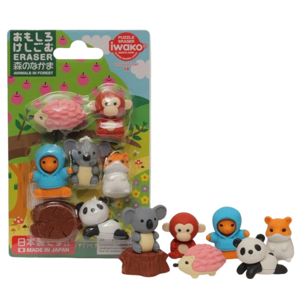 Iwako Animal Puzzle Erasers Set - Freshie & Zero Studio Shop