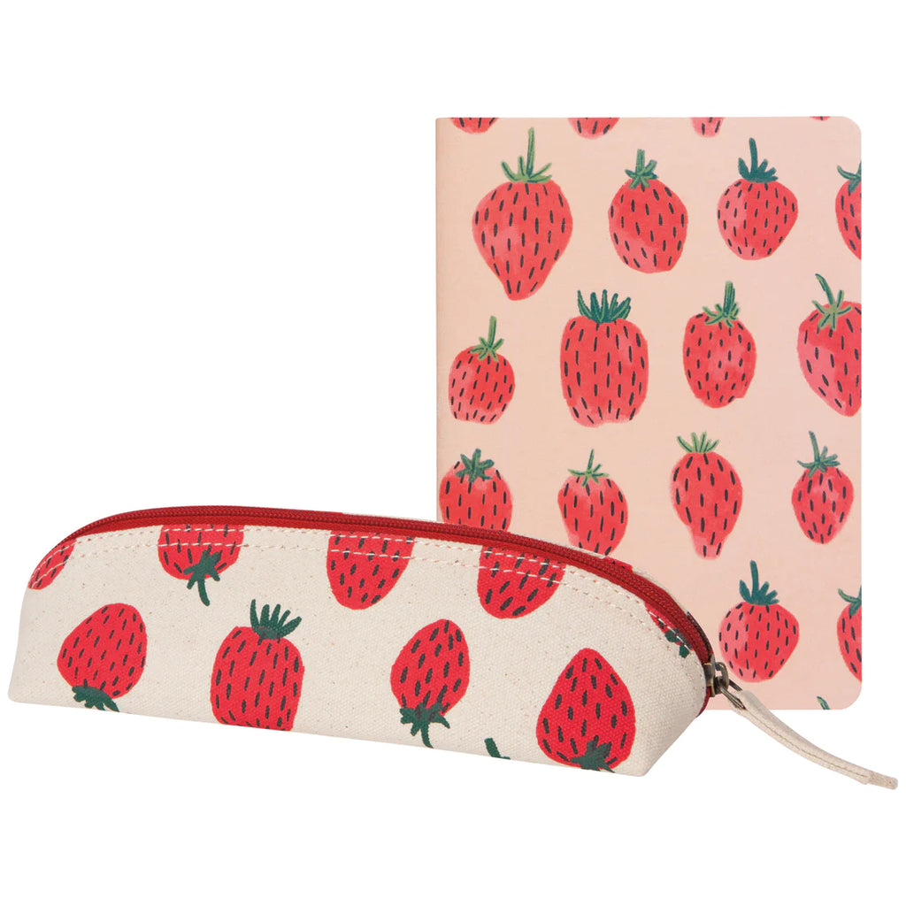 Notebook + Pencil Pouch Set - Strawberry - Freshie & Zero Studio Shop