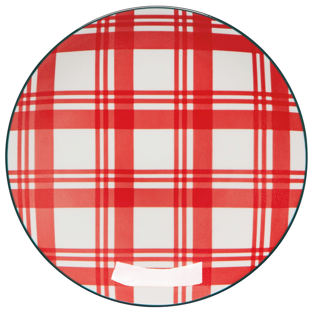 Holiday Plaid Appetizer Plates - Set of 4 - Freshie & Zero Studio Shop