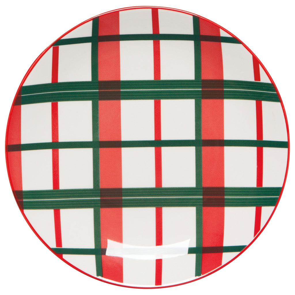 Holiday Plaid Appetizer Plates - Set of 4 - Freshie & Zero Studio Shop