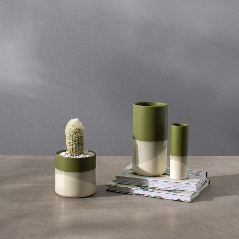 Green Dipped Vase - Freshie & Zero Studio Shop