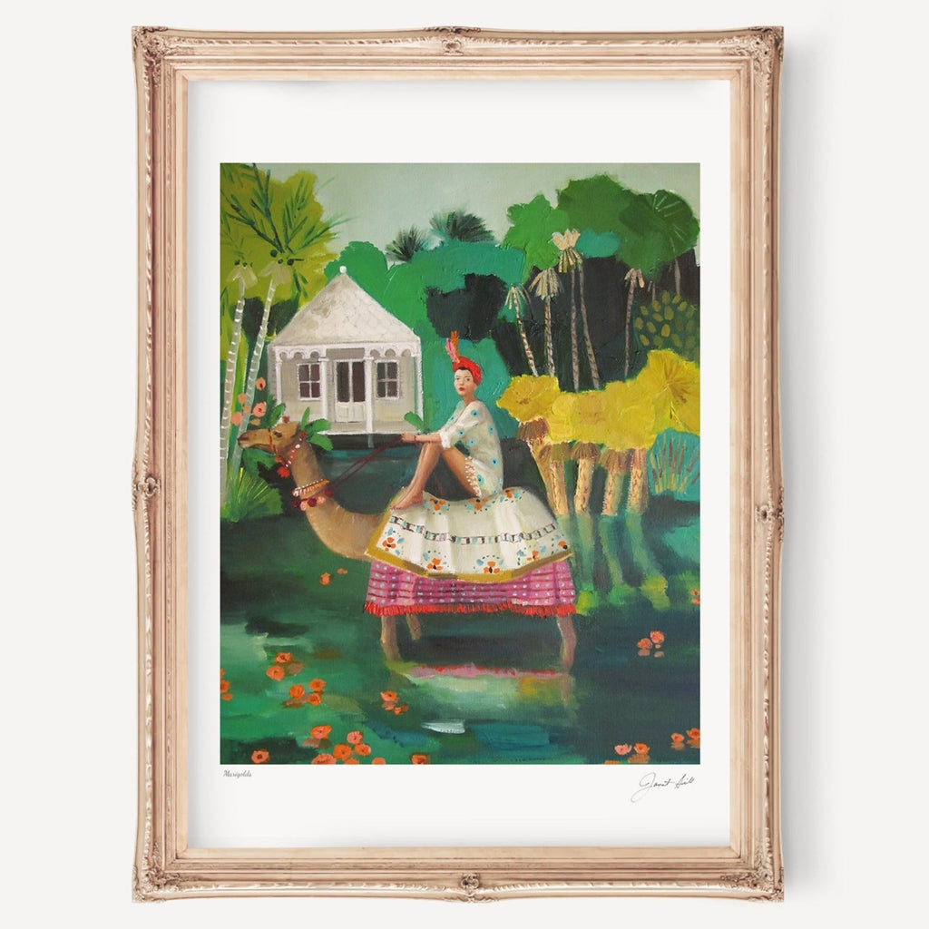 Janet Hill Art Print: Marigolds 8.5"x11" - Freshie & Zero Studio Shop