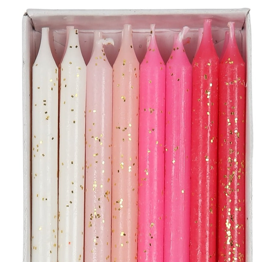 Pink Glitter Birthday Candles Freshie & Zero