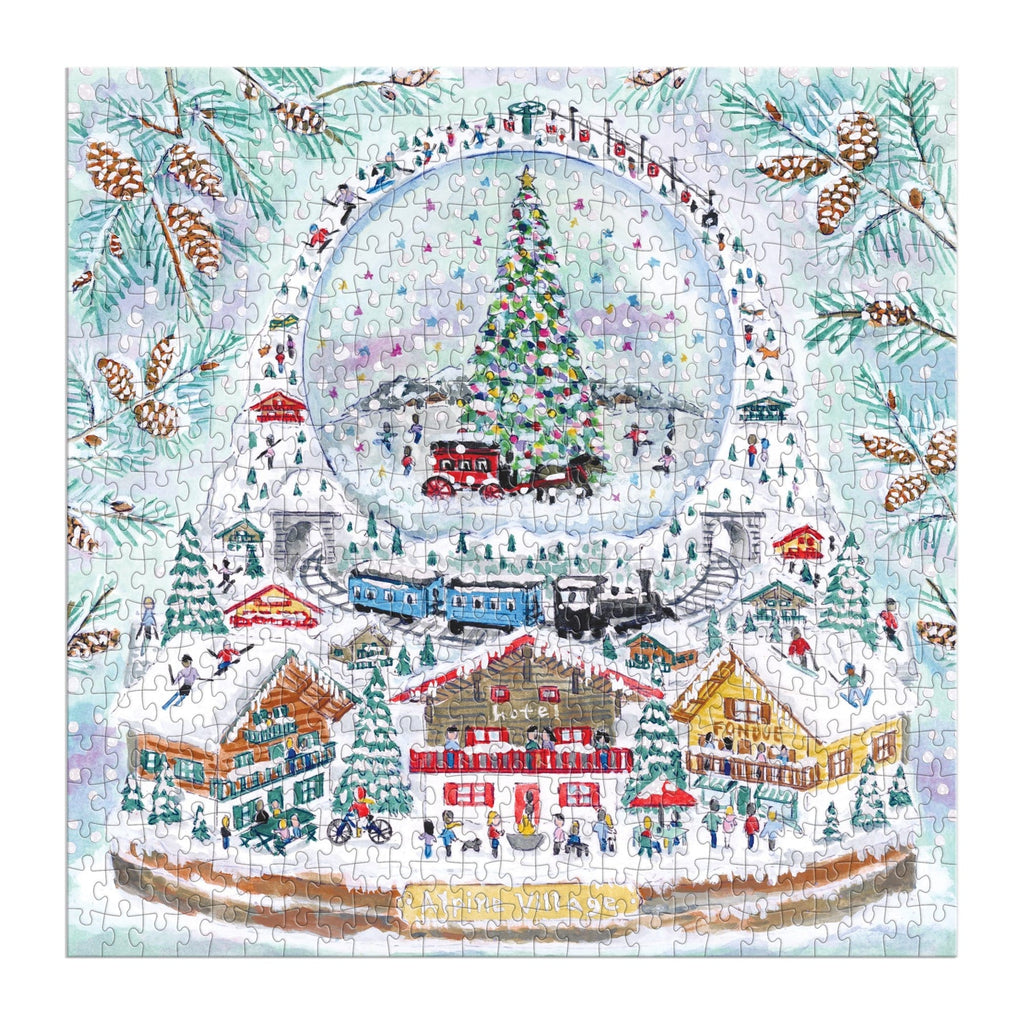 Alpine Village Snowglobe 500 Piece Foil Puzzle - Freshie & Zero Studio Shop