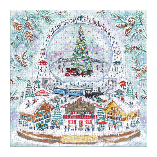 Alpine Village Snowglobe 500 Piece Foil Puzzle - Freshie & Zero Studio Shop
