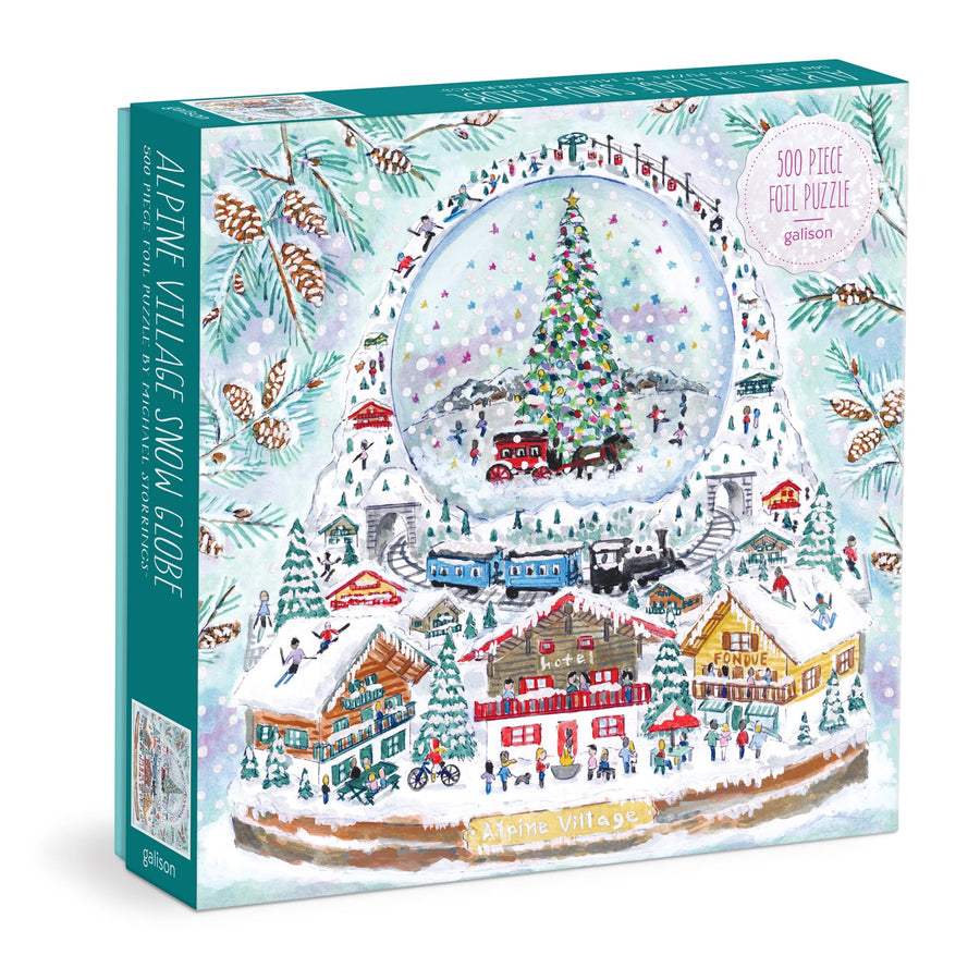 Alpine Village Snowglobe 500 Piece Foil Puzzle - Freshie & Zero Studio Shop